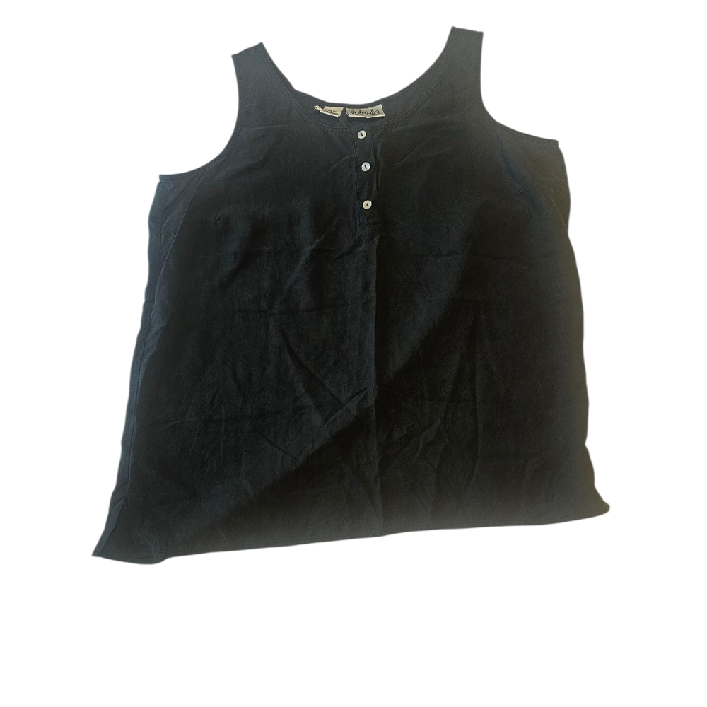 Rafaella Womens Black 100% Silk Tank Size Medium Sleeveless Blouse